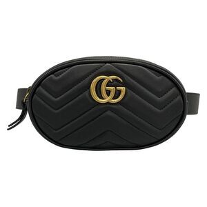 Gucci GG Marmont Quilting Belt Bag Bum Bag 476434 Leather